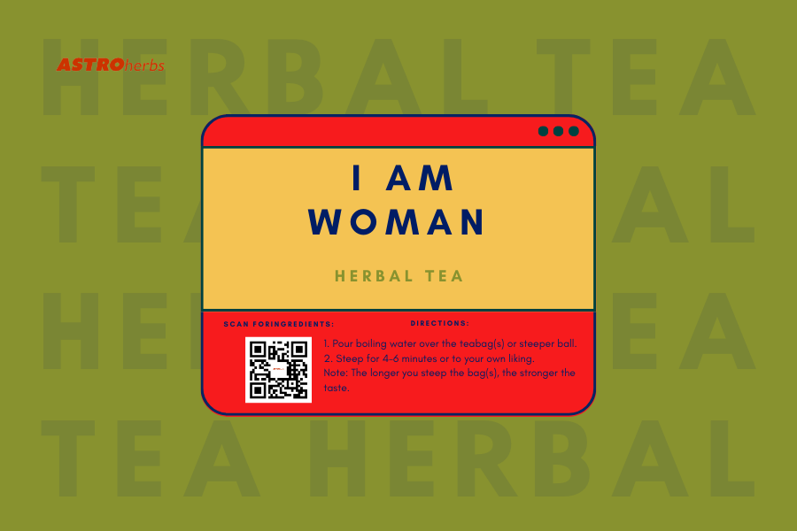 I Am Woman (12 Tea Bags) Women Wellness Tea - ASTROherbs