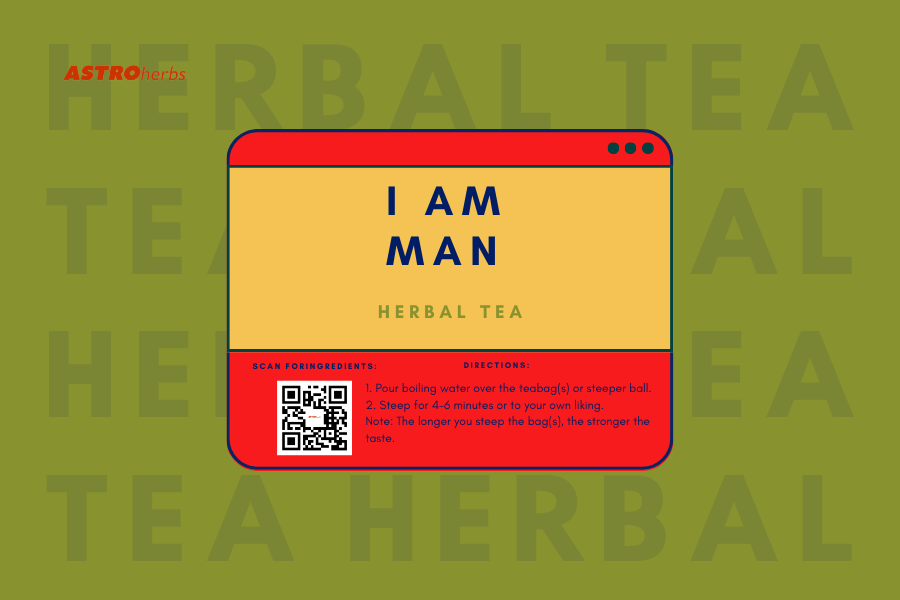 I Am Man (12 Tea Bags) Men Complete Wellness - ASTROherbs